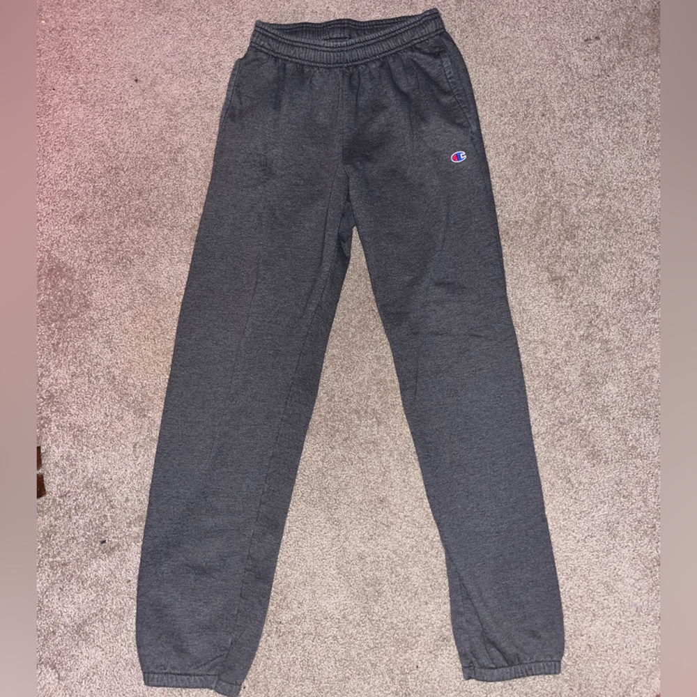 Champion, grey, sweat pants